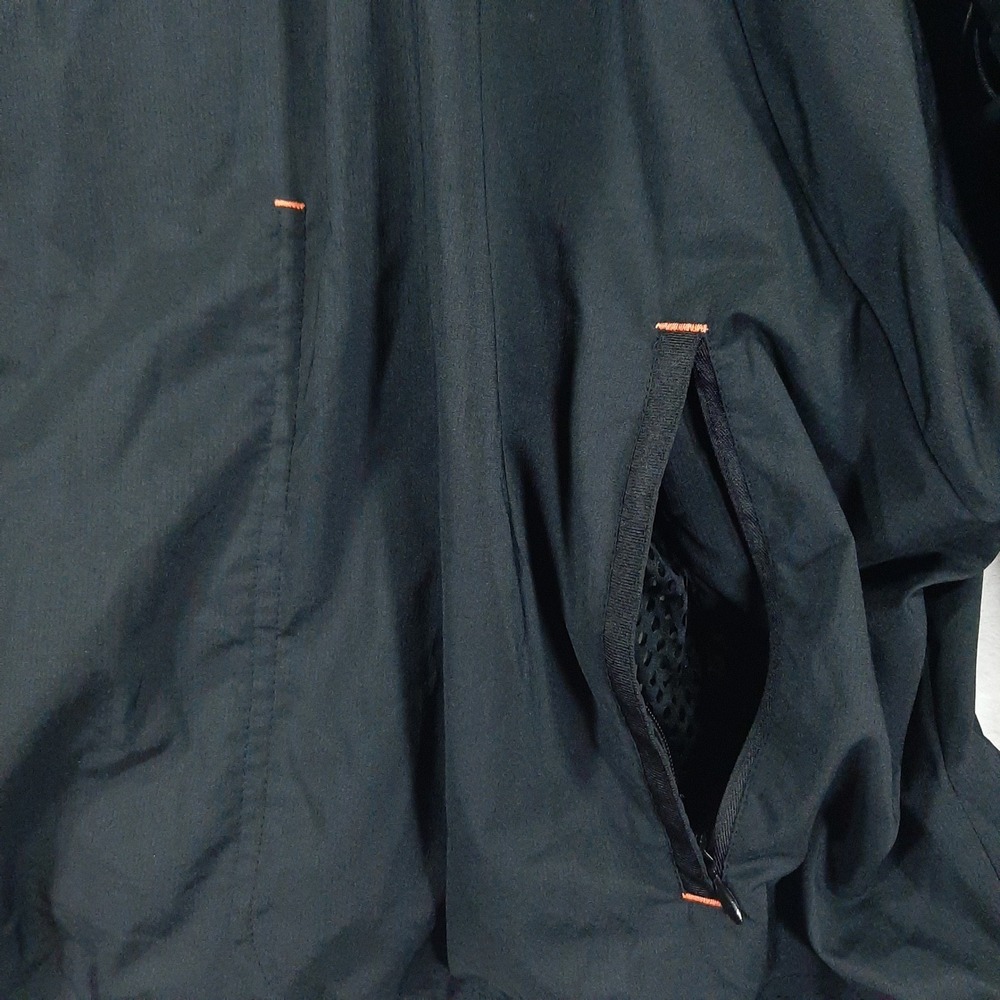 Adidas Primeblue Windbreaker Mens 4XL Black Full Zip Mesh Back Ruched Sleeves - Picture 4 of 16